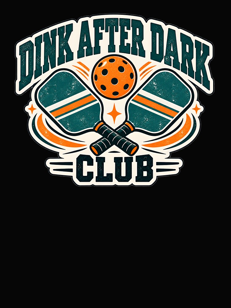 Dink After Dark Club – Retro Pickleball Sports Design by Swear-tshirts