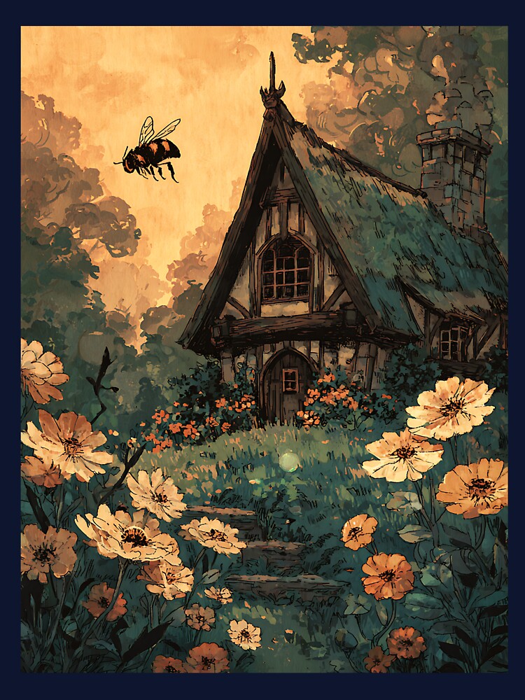 Sweet Cottagecore Busy Bee by bapupa