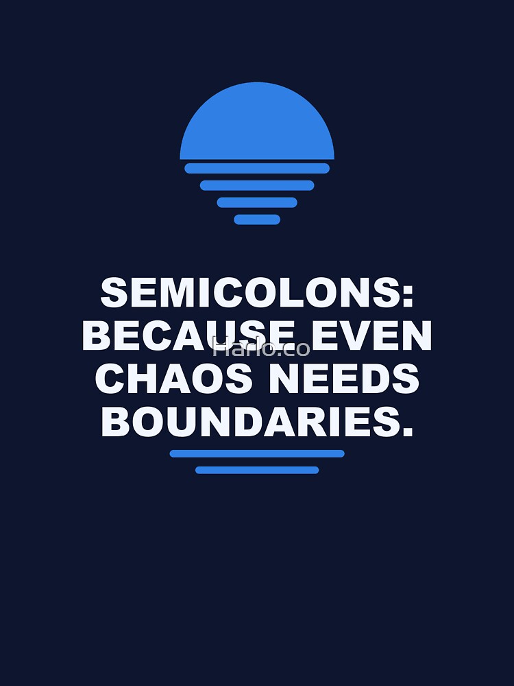 Coder Semicolons - Engineer Gift by Harlo.co