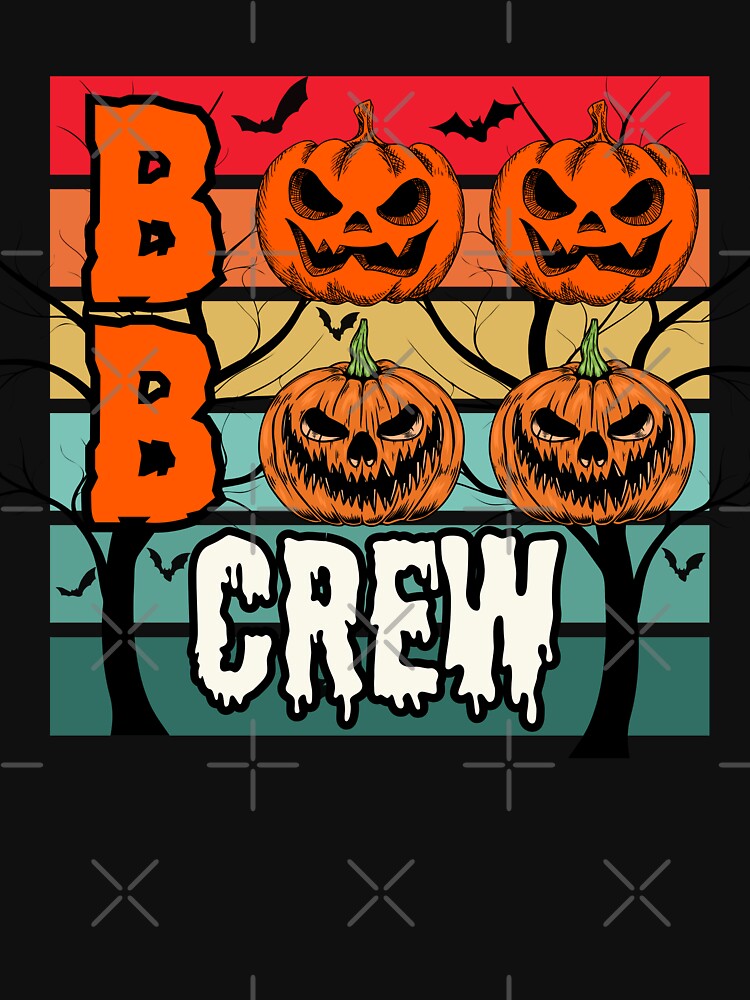 Boo Boo Crew Funny Halloween Vintage Pumpkin Women Men Kids by FunkyFusionArt