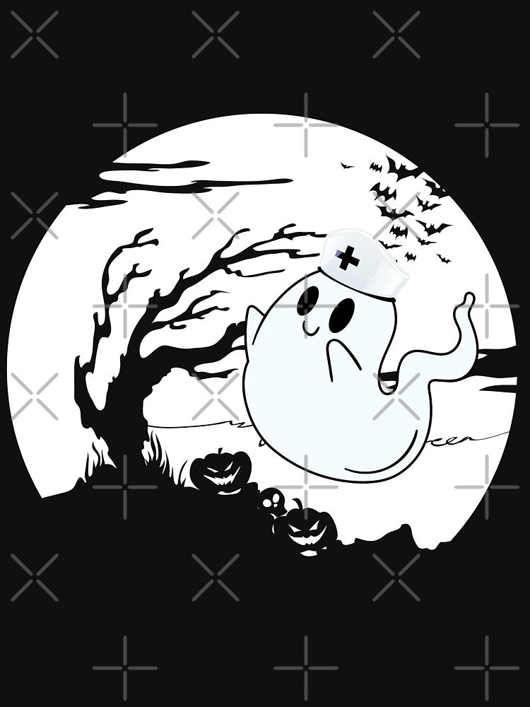 Funny Halloween Nurse Ghost, I Love Nursing by Oelaryf