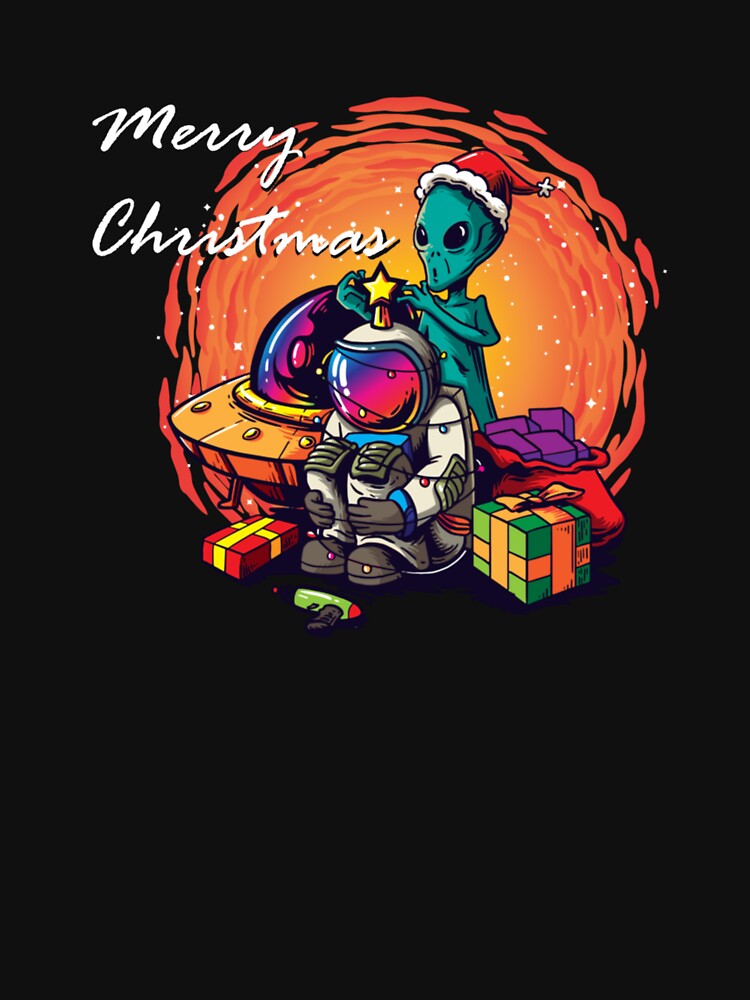 Christmas Vintage extraterrestrial Retro Space Santa by Cecil-Blackwell