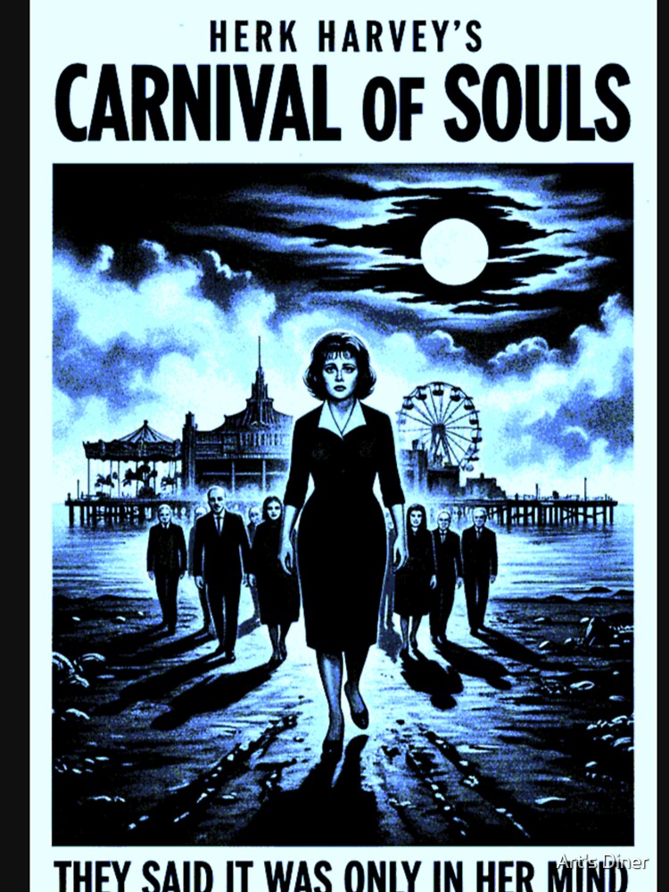 Phantom Masquerade – Reimagined Carnival of Souls Horror Poster by Art's Diner