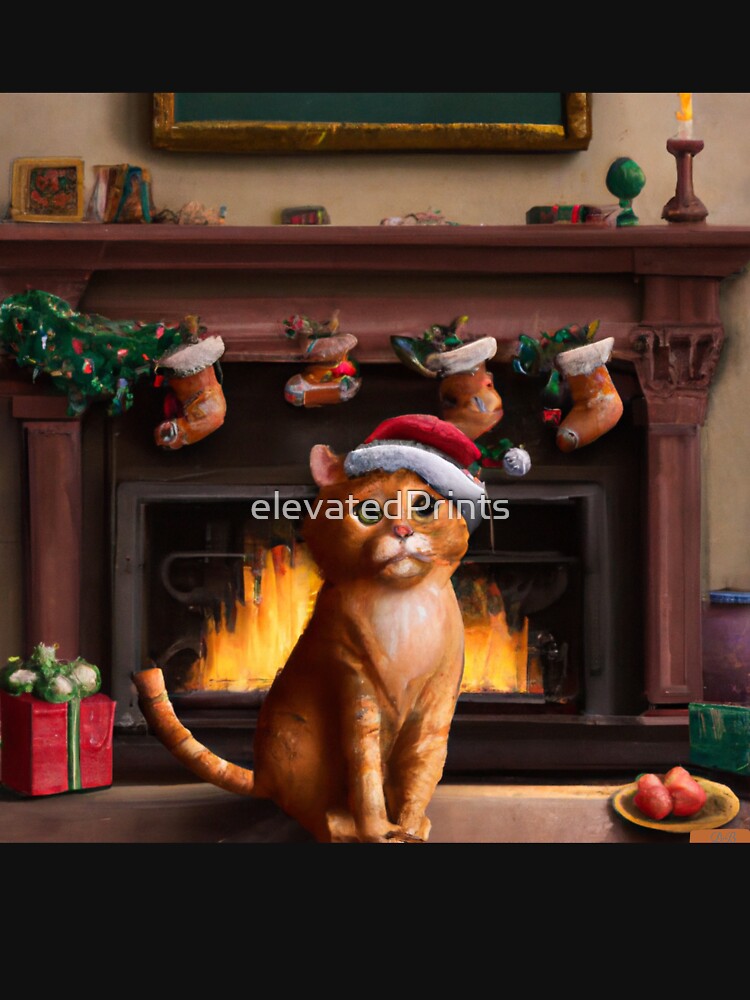 Christmas cat by elevatedPrints