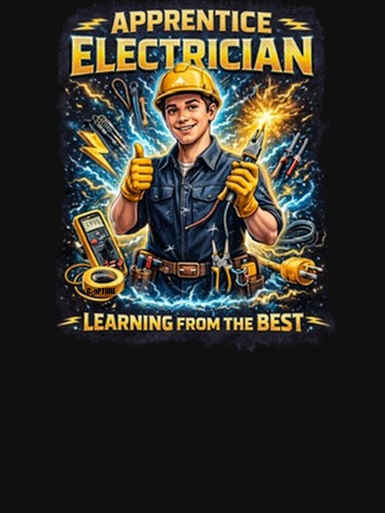 Apprentice Electrician Learning From The Best by Capturetees