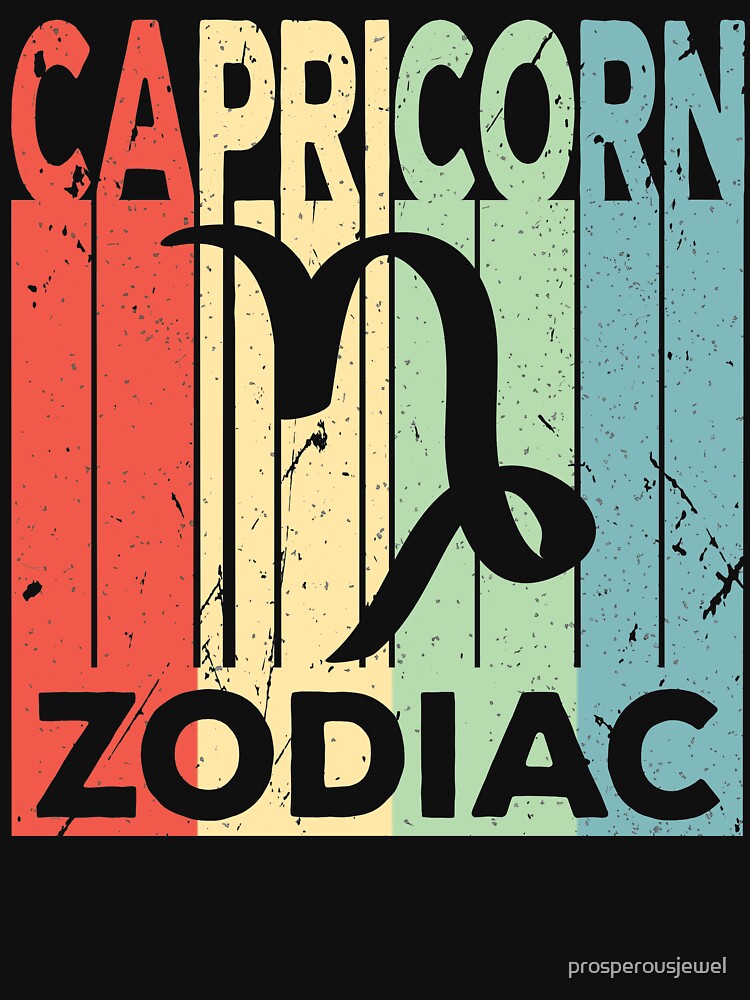 Capricorn Zodiac Vintage Retro by Elixir Designs