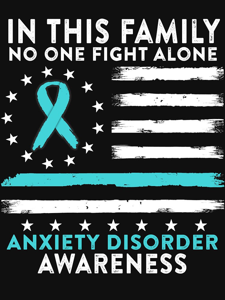 In This Family No One Fights Anxiety Disorder Alone American Betsy Ross Flag by deputylove