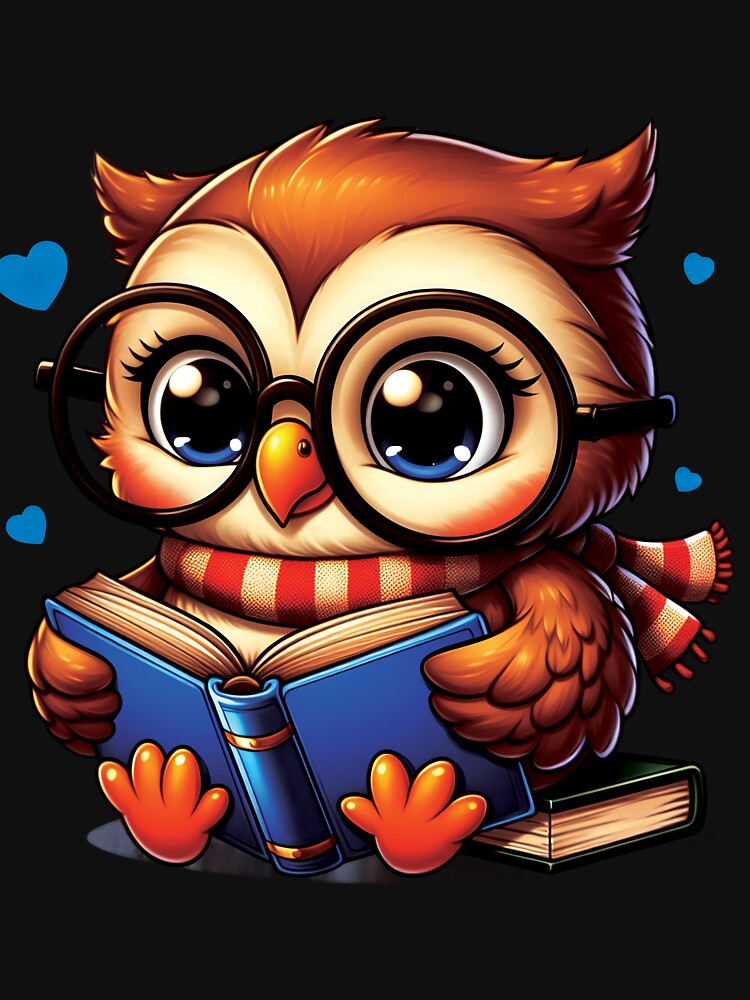 cottagecore aesthetic owl with book cute goblincore by Almasrigroup