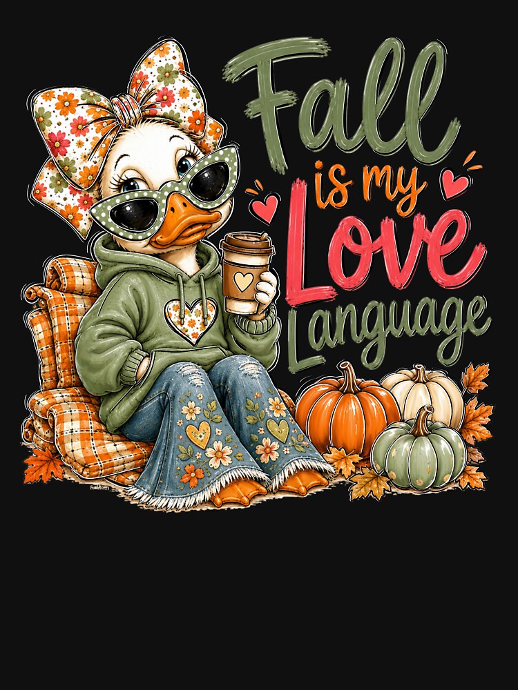 Fall Is My Love Language Cute Duck by gigizTz