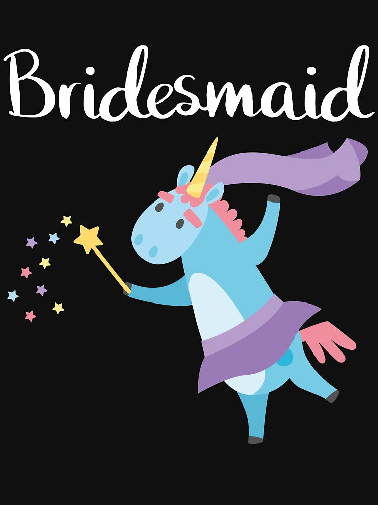 Bridesmaid Unicorn Outfit Bachelorette Bridal Shower Gift Wedding Party Gift For Her by FunnySunny T-Shirts