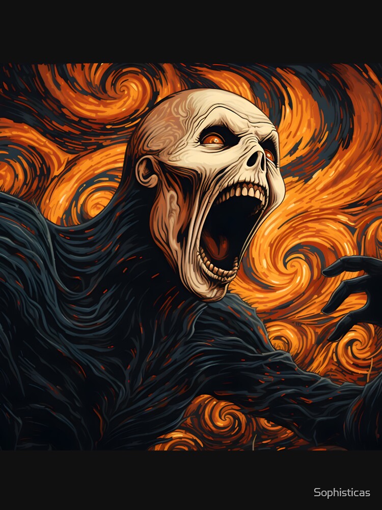 Halloween Spooky Scream Skeleton by Sophisticas