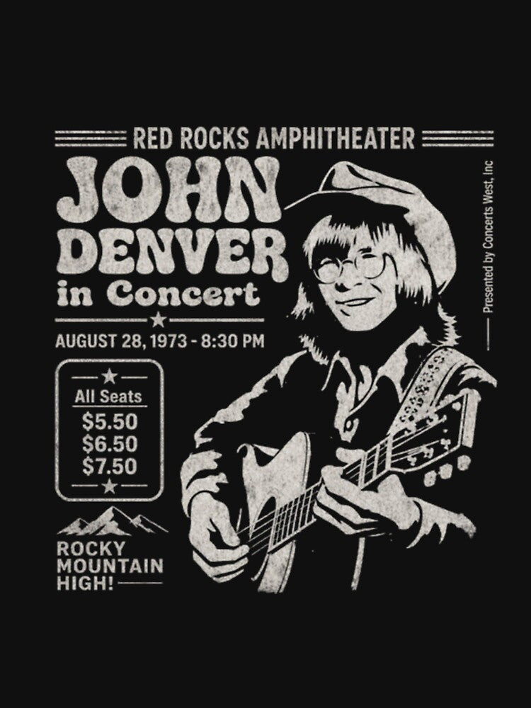 John Denver Red Rocks Concert 1973 Vintage by Trantranpeter