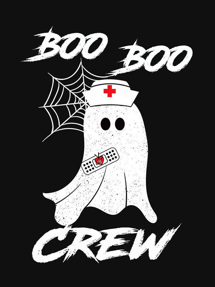 Boo Boo Crew Nurse Ghost Funny Halloween Costume by glynismalcolm