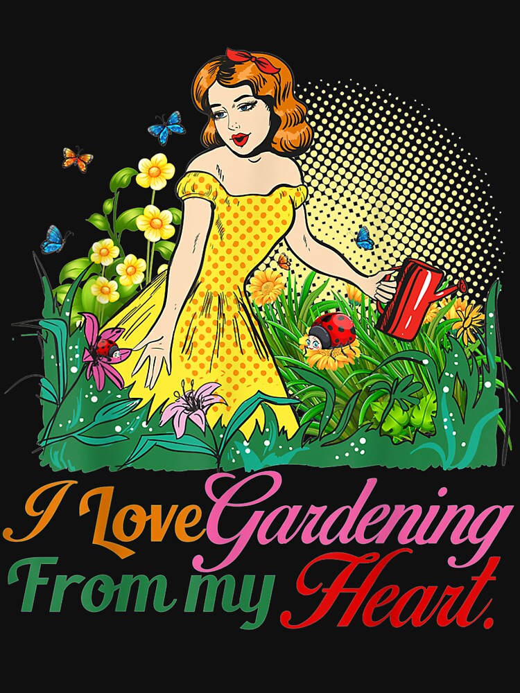 I Love Gardening From My Head Funny Gardening Plants Gift by caral8
