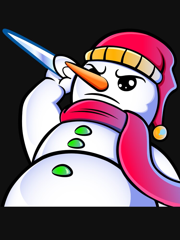 Angry Snowman Knife - Funny Winter by criptart