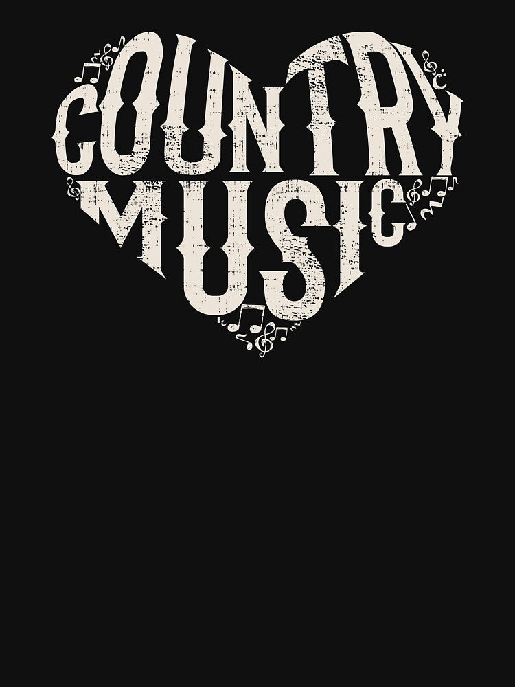 I Love Country Design Country Music Lover Gift Idea design by Lisbob