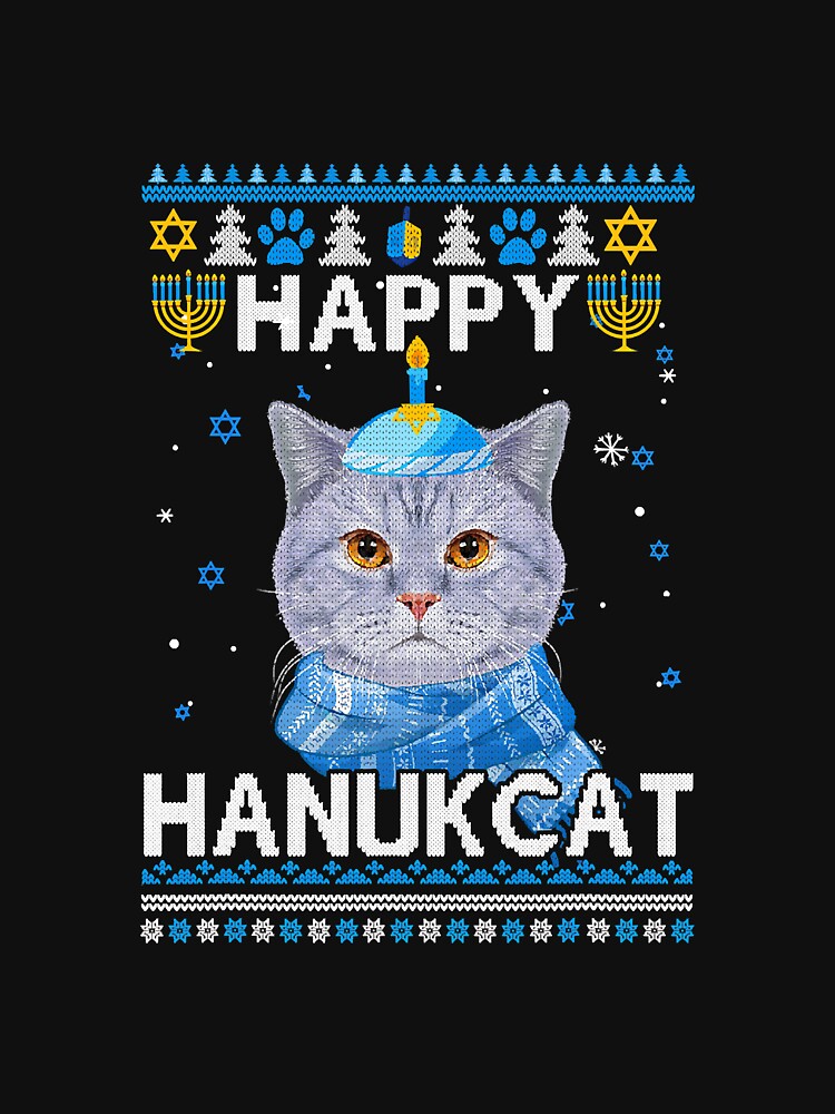 Meowzel Tov Ugly Hanukkah Cat Chanukah by unassertive19