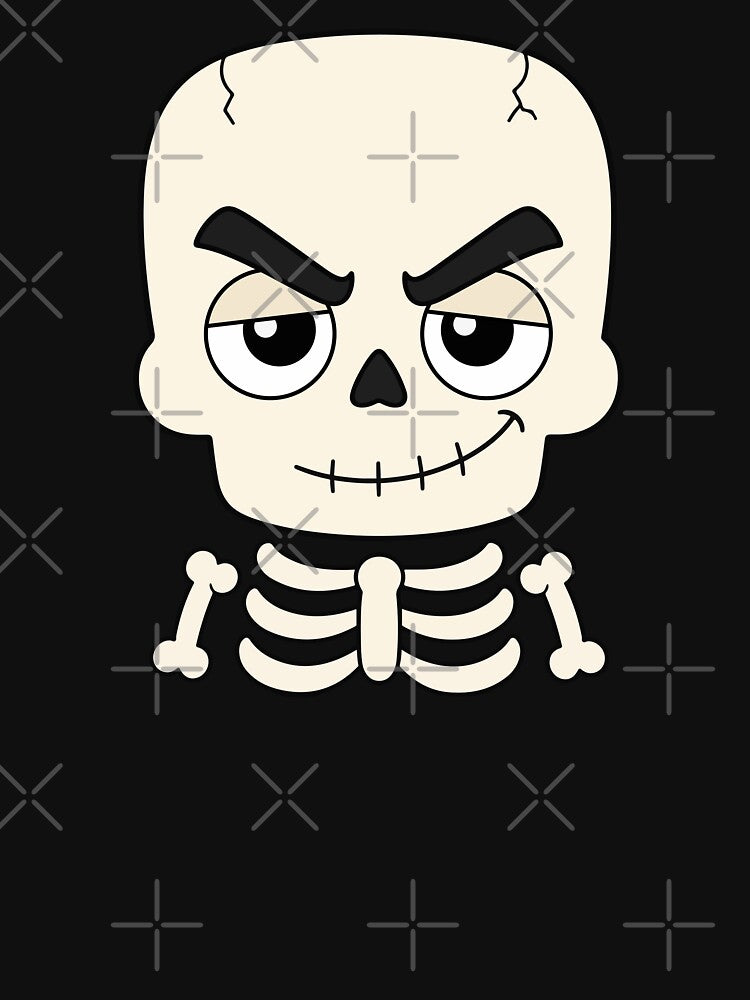 Cute Skeleton Skull Halloween Character by teeperfect