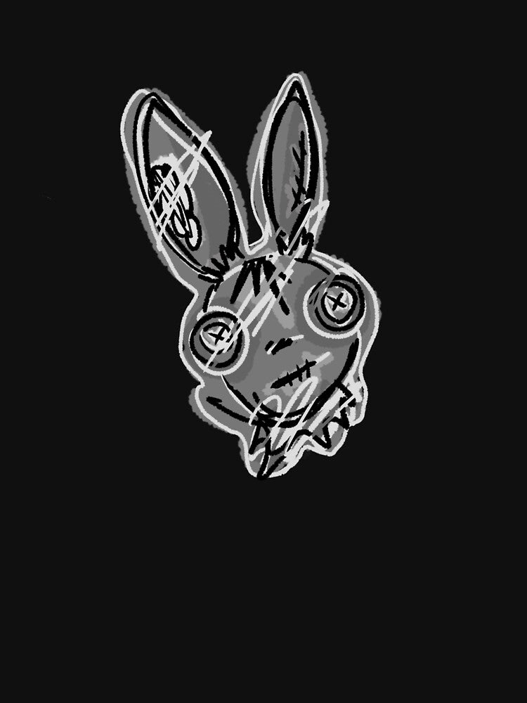Ghost bunny puppet by RubyKitty