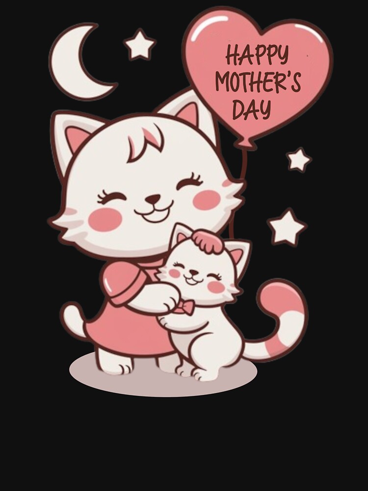 Happy Mother's Day To The Best Cat Mom Vintage Moon And Stars by MALIKABO