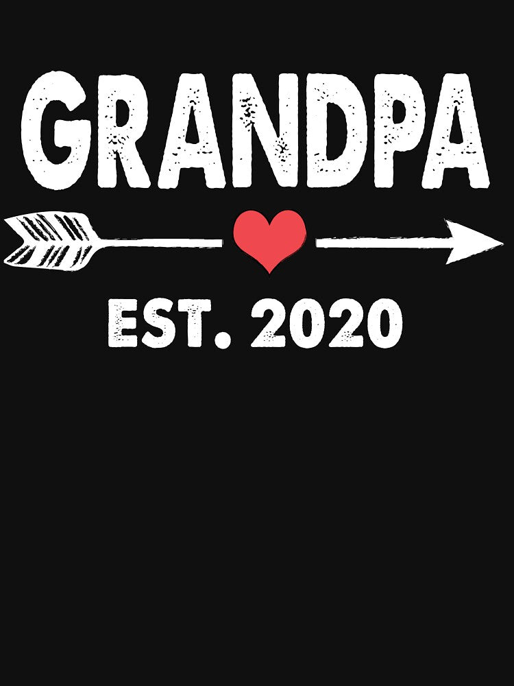Grandpa Est 2020 Funny Fathers Day Gifts Promoted To Parents Est. 2020 Future New Grandpa Baby Gift by smtworld