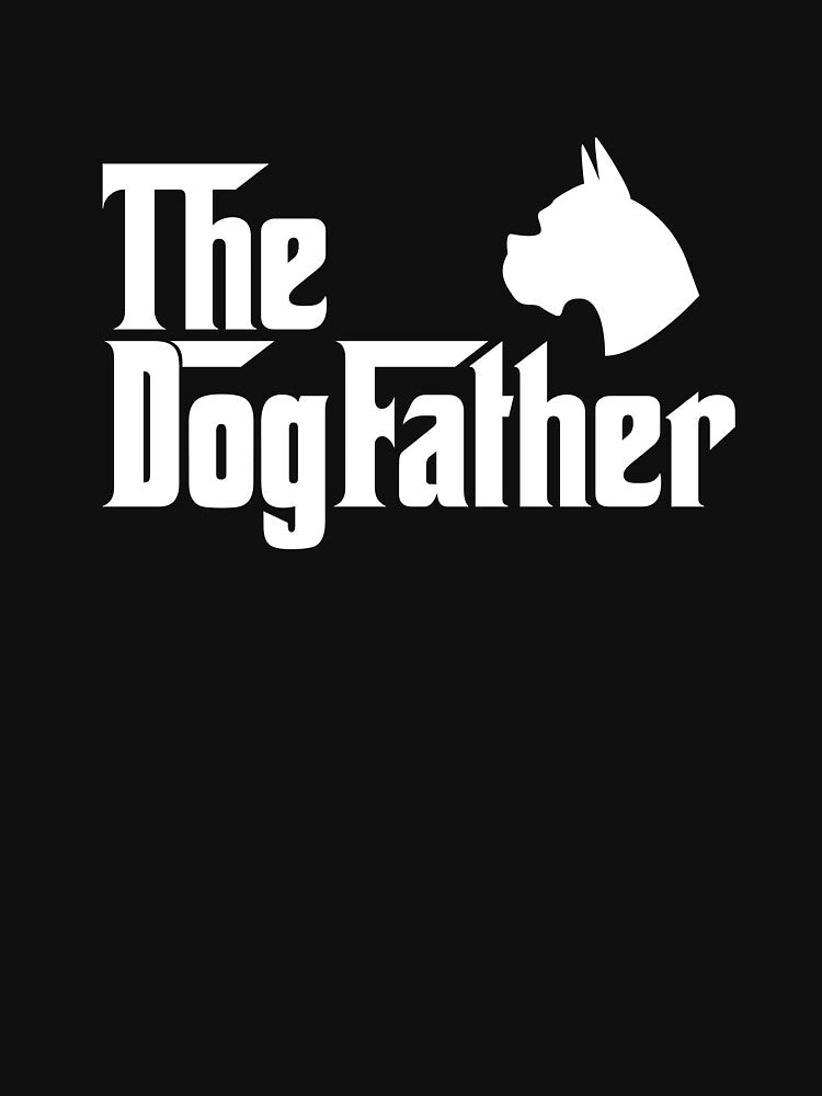The Dogfather | Funny, Cute Dog Father Dad Owner Pet Doggo Pup Fun Humor T-Shirt by Casper Designer