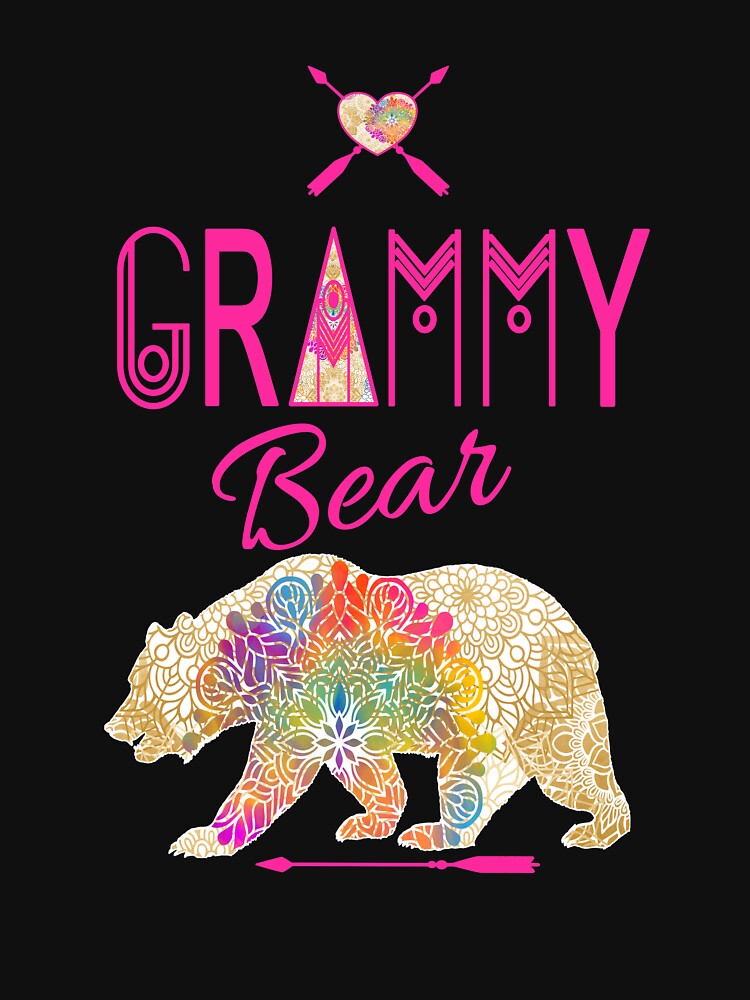 Grammy Bear Tribal Mandala Family Vacation & Camping Gift Design by Sapphire Star