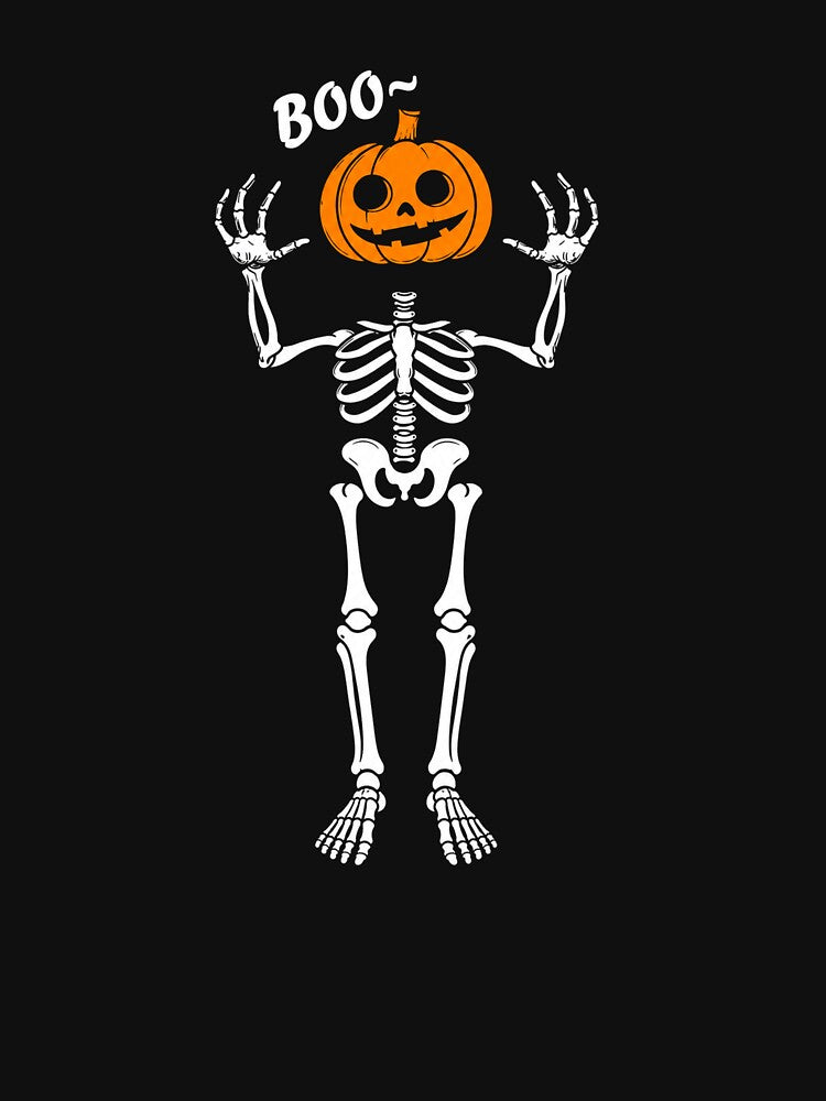 Boo Pumpkin Head Skeleton – Funny Spooky Halloween Design by WILLIAMS-BR