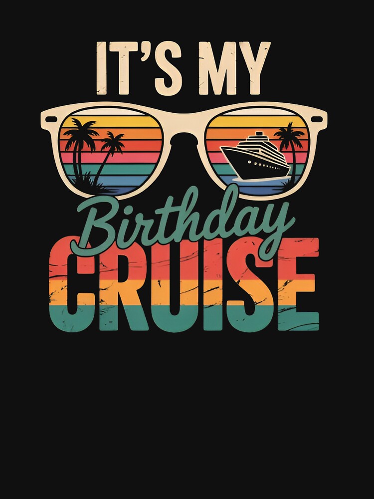 Birthday Cruise Squad Sunglasses Retro Beach Tropical Vacation Cruise by Zizo-DR44
