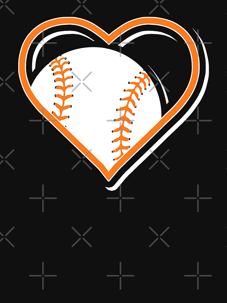 Orange Baseball Heart Baseball In Heart by MichelSorour