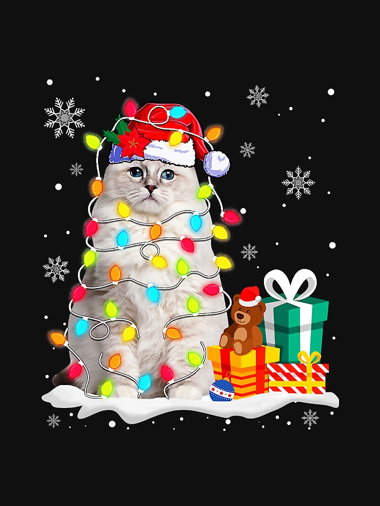 Funny Ragdoll Christmas Light Cat Dad by atalia8932