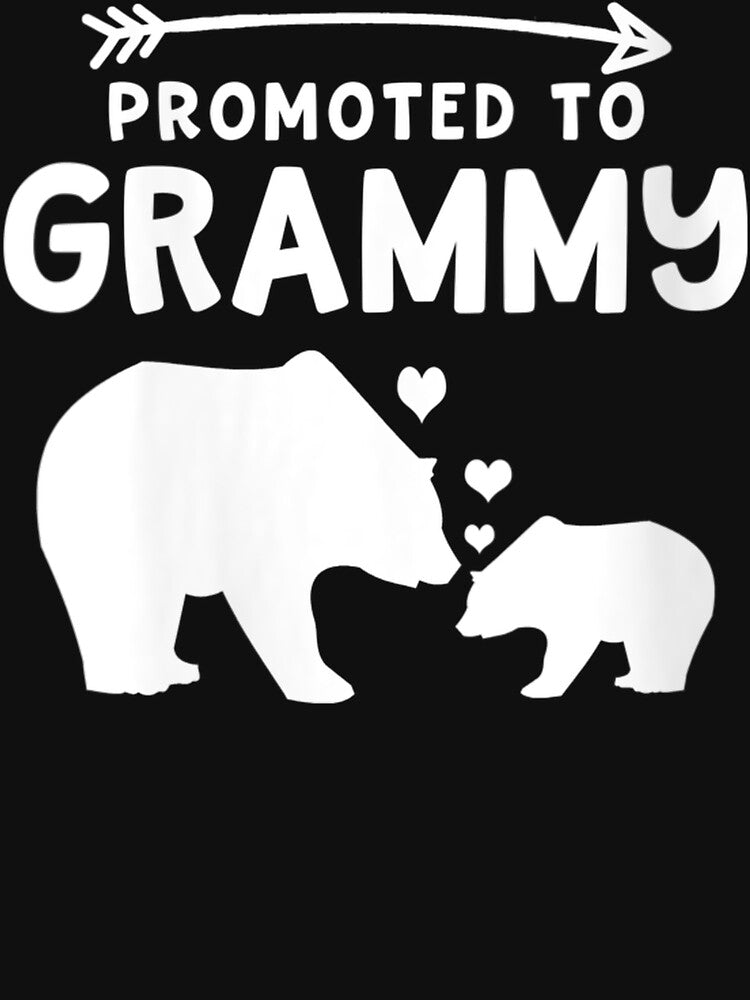 Womens Promoted To Grammy Bear New Grandma Grammy Gifts V-Neck by JWArtStudio