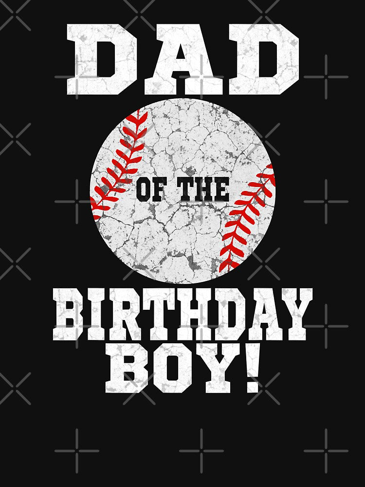 Dad Of The Birthday Boy Baseball Lover Vintage Retro by MichelSorour