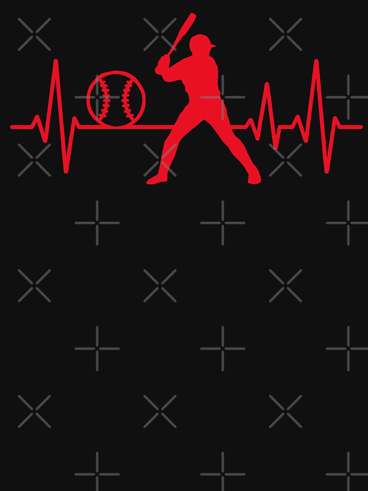 Baseball Heartbeat Pulse Design – Bat and Ball Sports Fan Art by 519xdesign