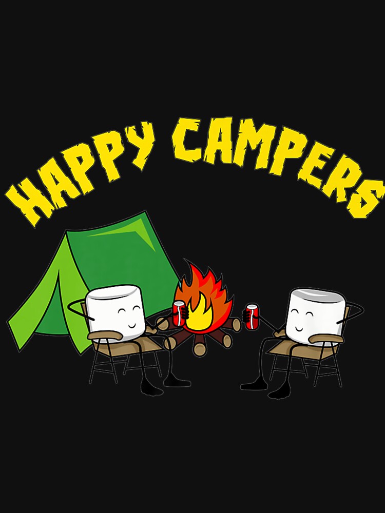 Happy Campers Shirt _ Beer Campfire Marshmallows by JoanneHughes