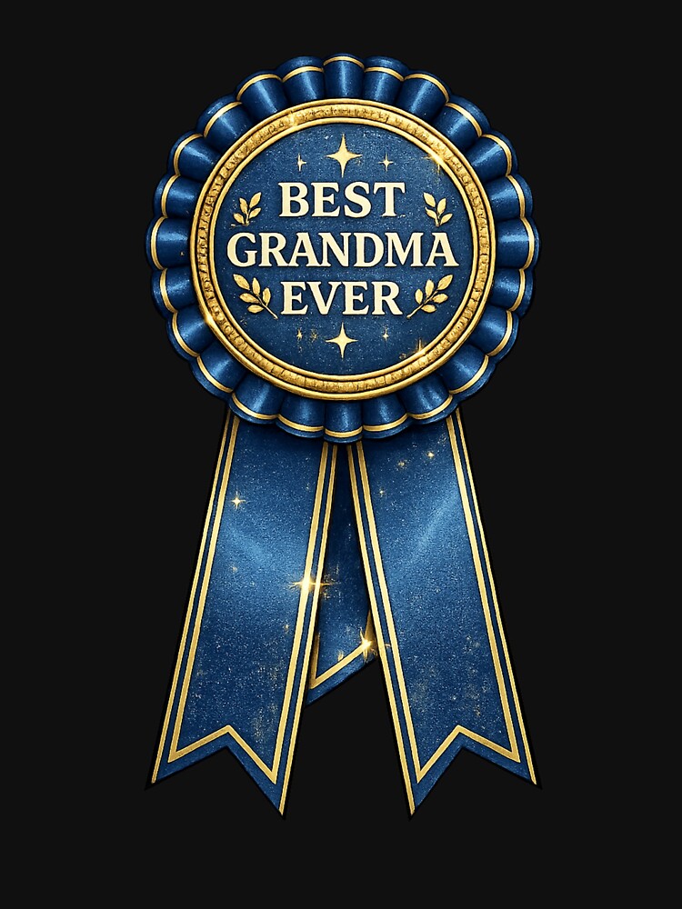 Best Grandma Ever – Blue Ribbon Award Grandma Gift by PunchDrop