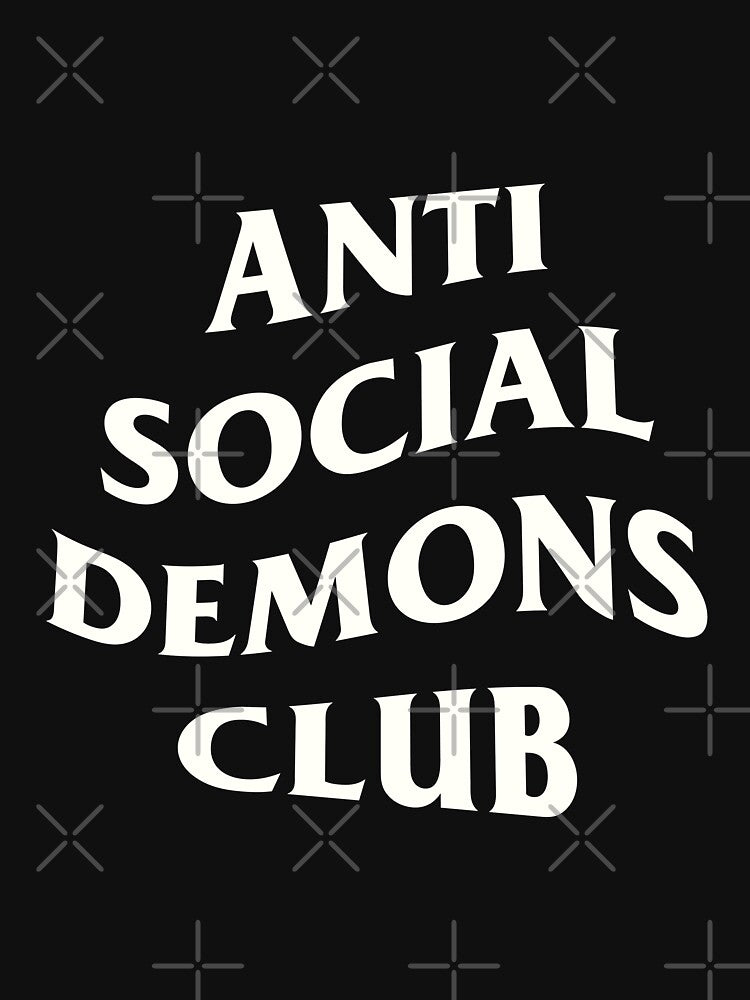 Anti Social Demons Club - WHITE by Jackbradley