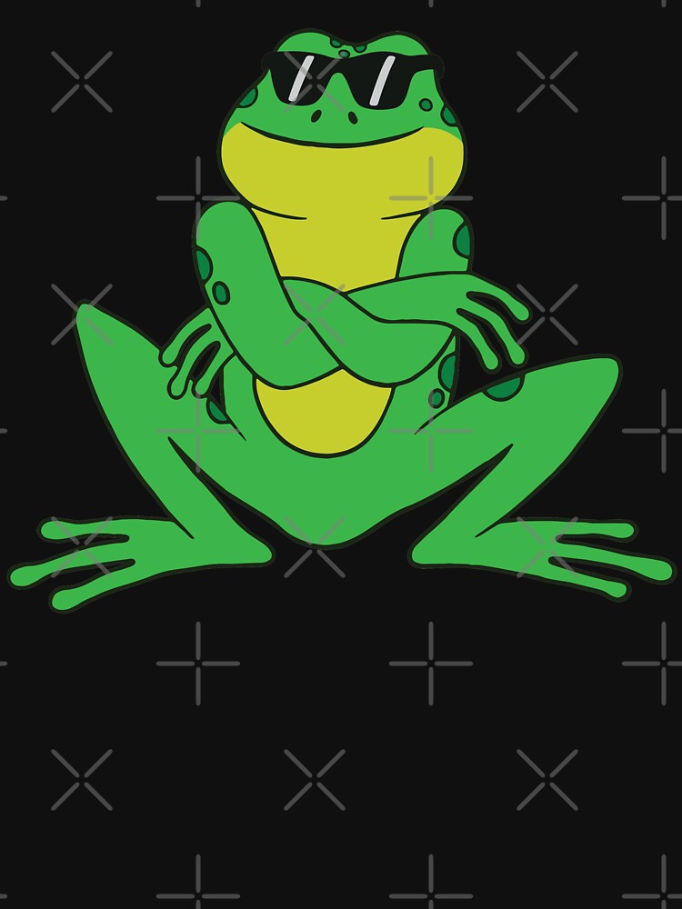 Frog in Sunglasses Funny proud animal by Zagach Letters