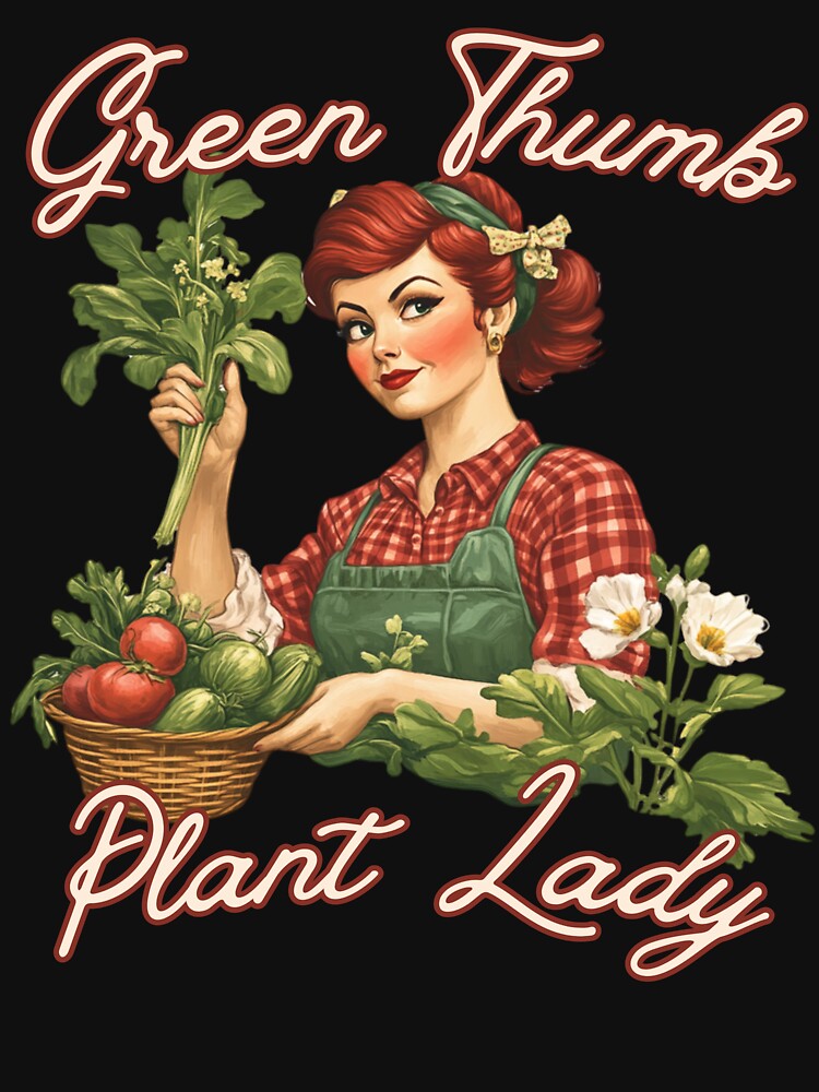 Plant Lady Green Thumb with text v3 by FluxDesigner