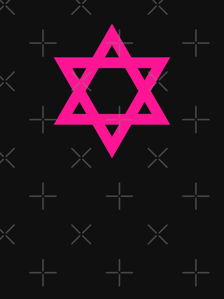 Hot Pink Star of David Jewish Symbol by pattern-archive