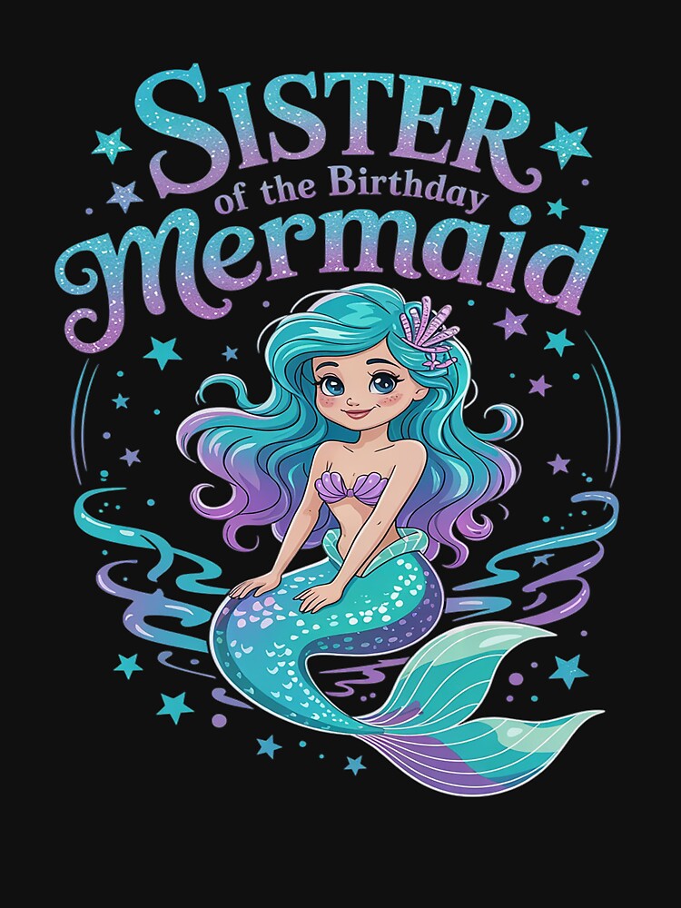 Sister Of The Birthday Mermaid Theme Party Squad Security by JessicaWalshdf