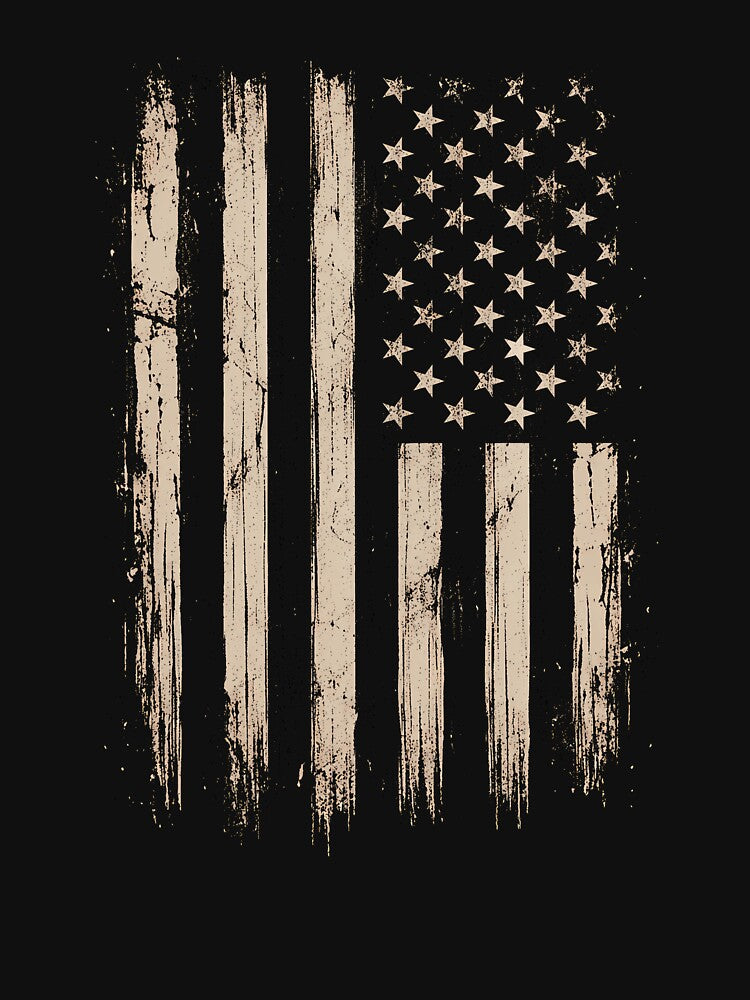 Distressed American Flag Vintage Patriotic Retro by Moizento