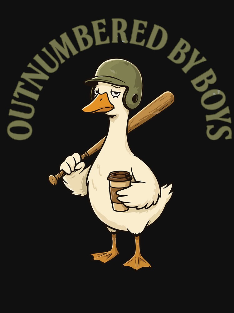 Outnumbered By Boys Funny Goose Mom Boy Mom Life Cute Family Humor by kiralynstration