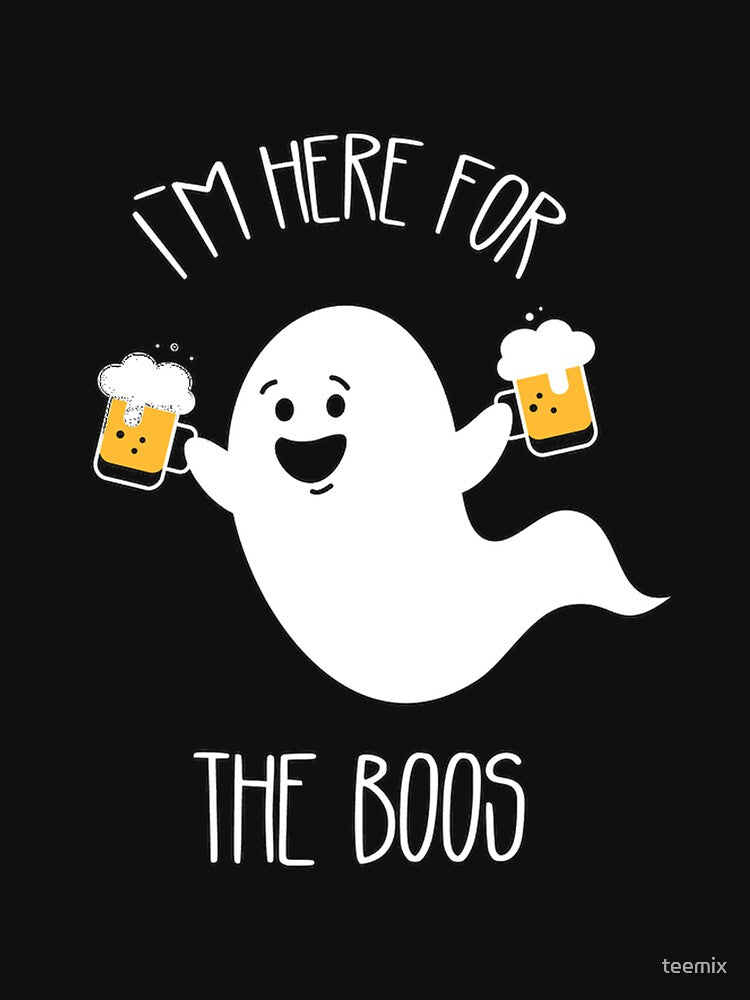 I am here for the Boos. Funny ghost with beer by teemix