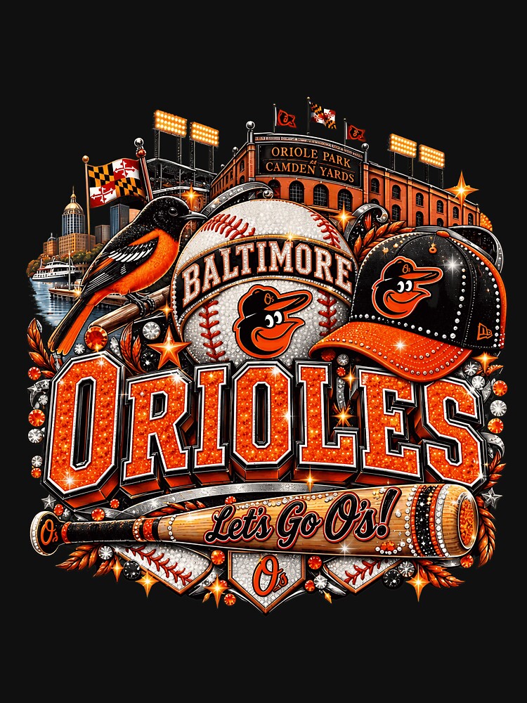 Baltimore Baseball Sparkle Fan Design by JasonVasq64308