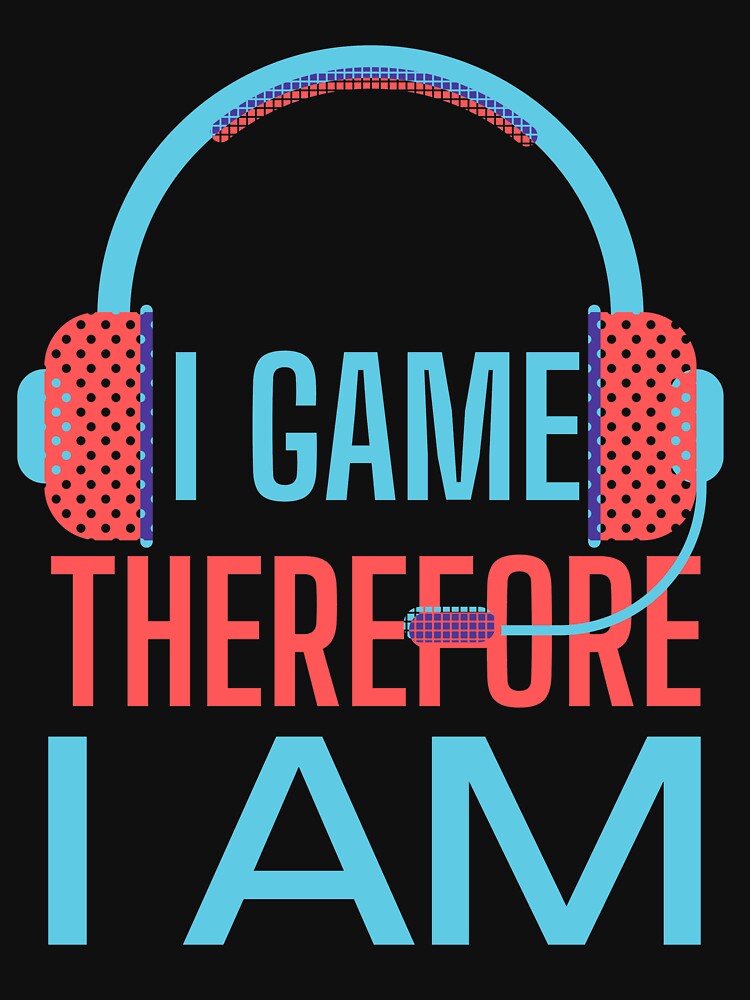 I Game Therefore I Am Red Headset by SweetAndSpice