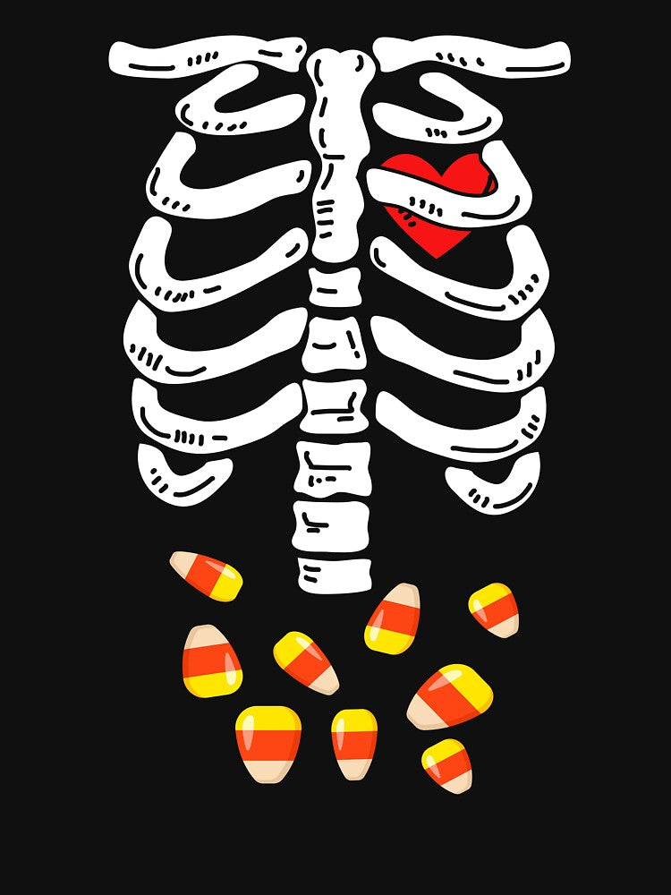 Skeleton Candy Corn Halloween by ArtbySunRaeer