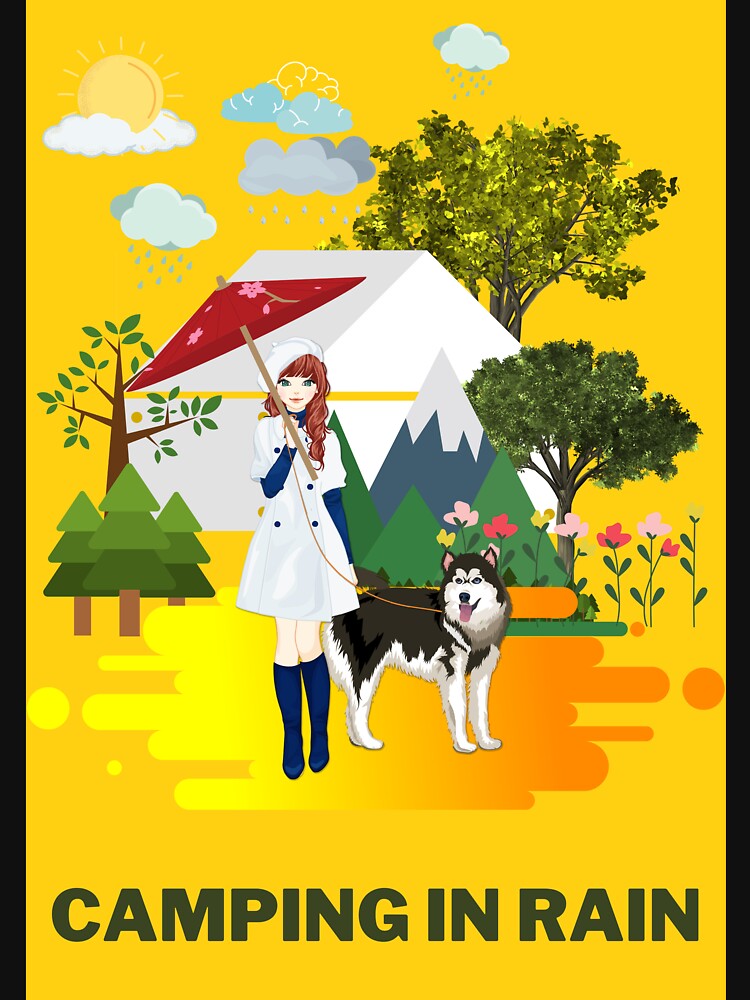 Camping in Rain with my dog by vidyaroul