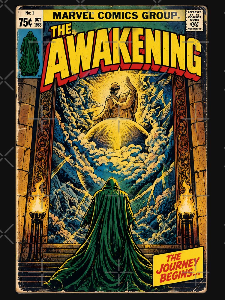 The Awakening – Vintage 80s Cosmic Horror Comic Book Cover by AS94 Creative Designs