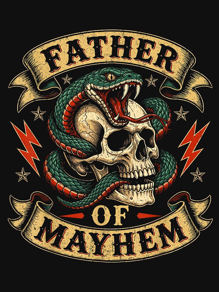 Father of Mayhem Men Dad Funny Father's Day Matching Family by KristineLi